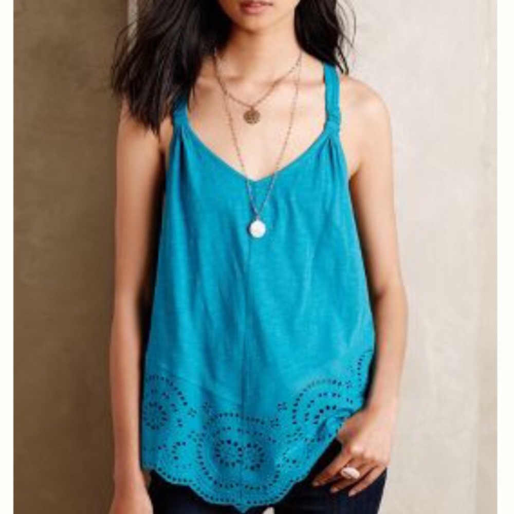 Anthropologie Eyelet Tank Top